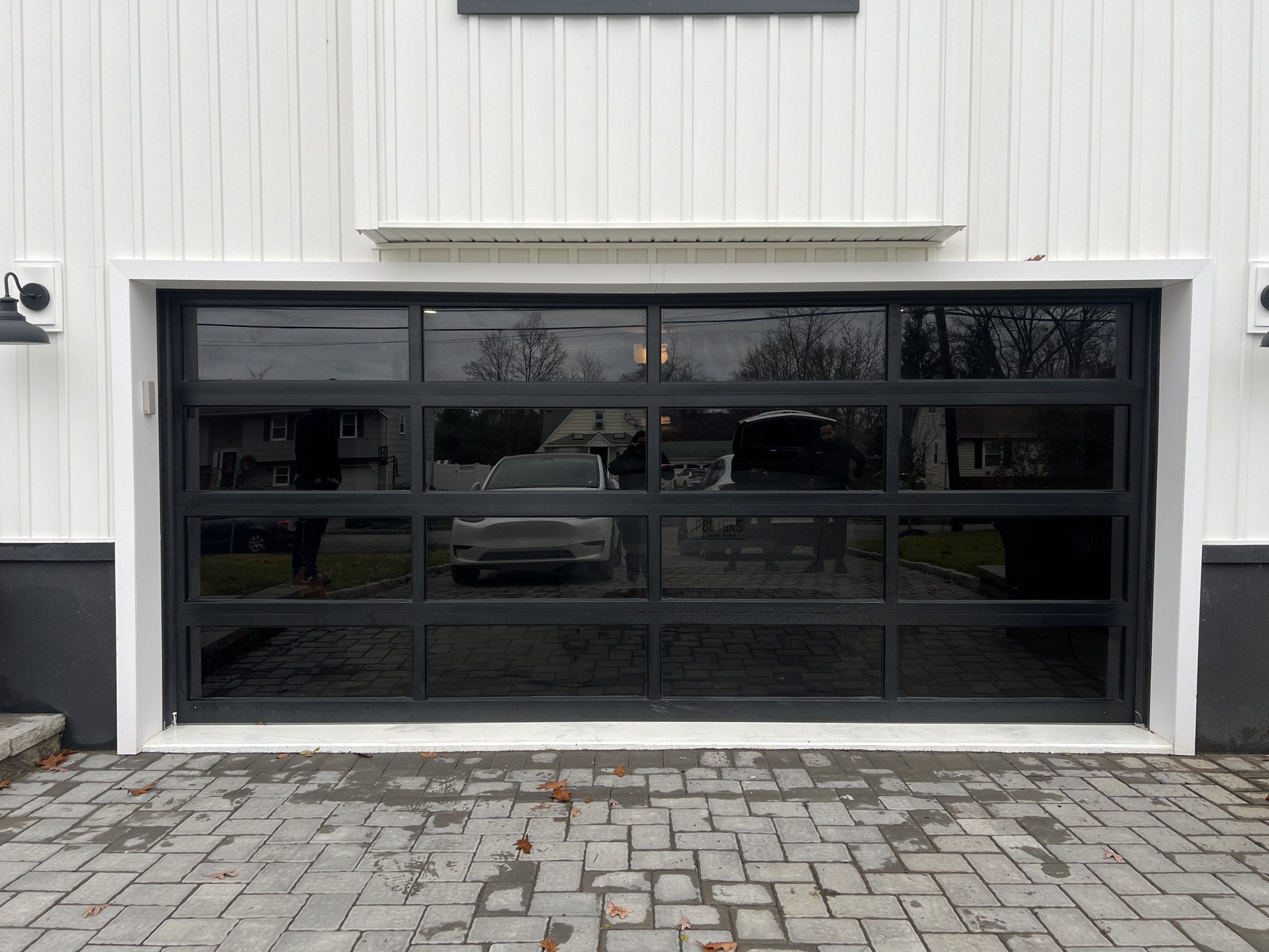Residential glass garage-door tint