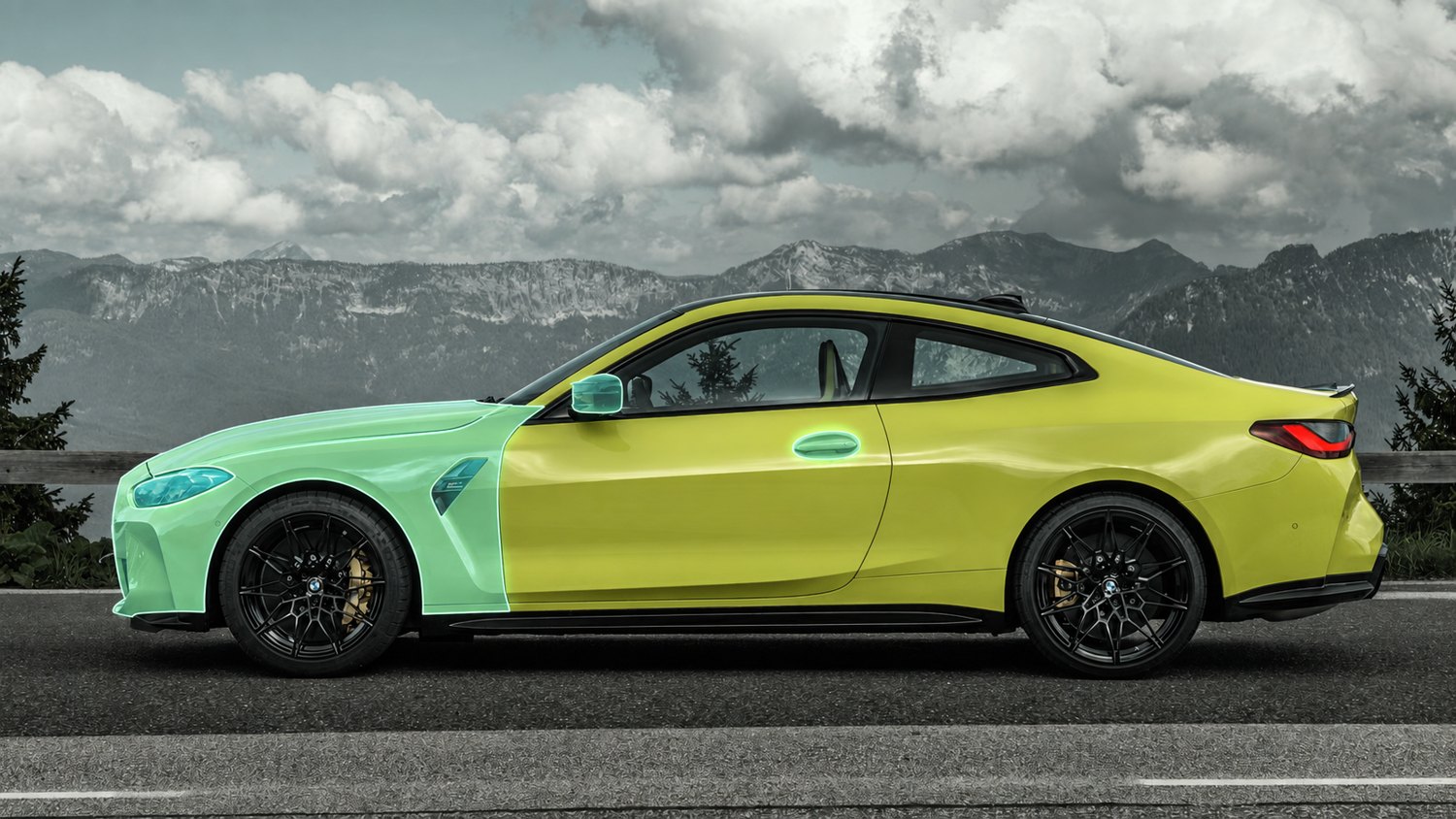 Full Front Package coverage shown on a BMW M4