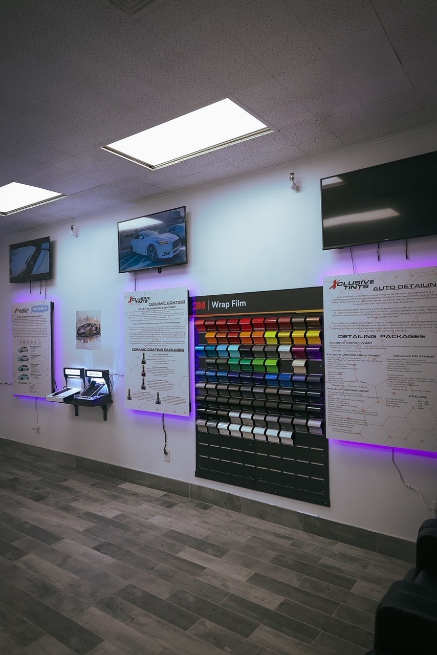 Inside the Xclusive Tints showroom in Kenilworth, NJ